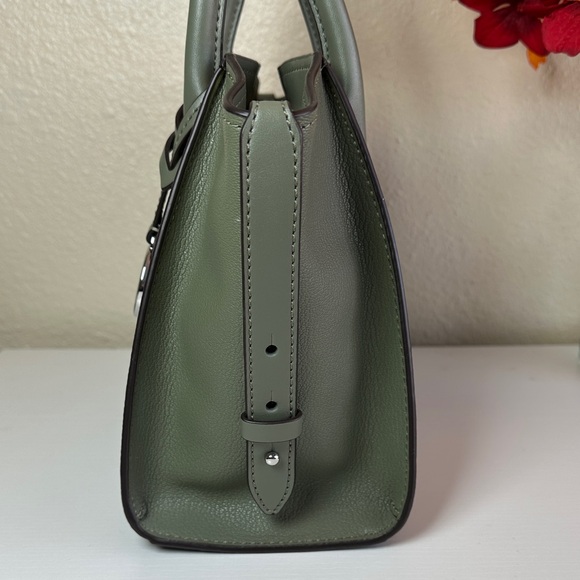Michael Kors Avril zip top sage green Satchel with matching long strap & charm - Picture 4 of 16